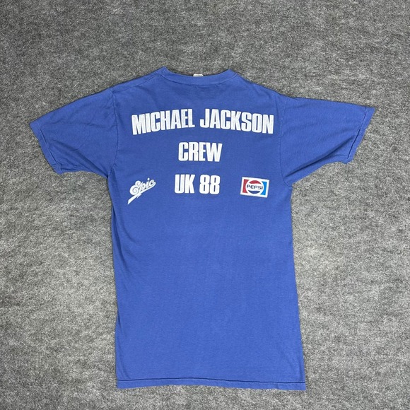 ULTRA RARE Michael Jackson Crew Pepsi Epic Tour T Shirt Mens XL Vintage 1988 - Picture 3 of 16